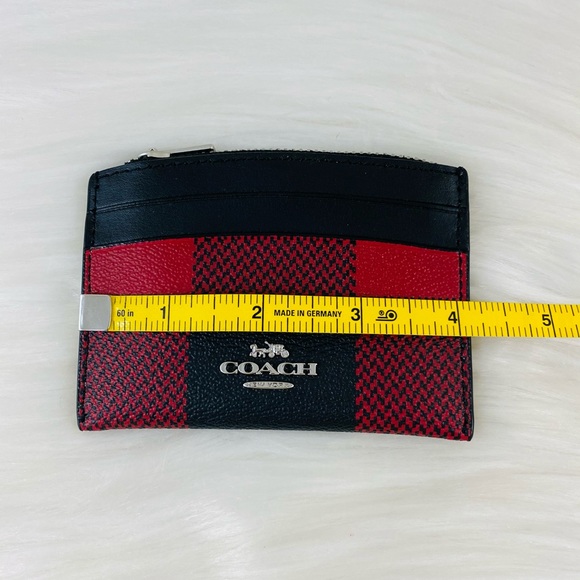 COACH Buffalo Plaid Card Case - Picture 9 of 10